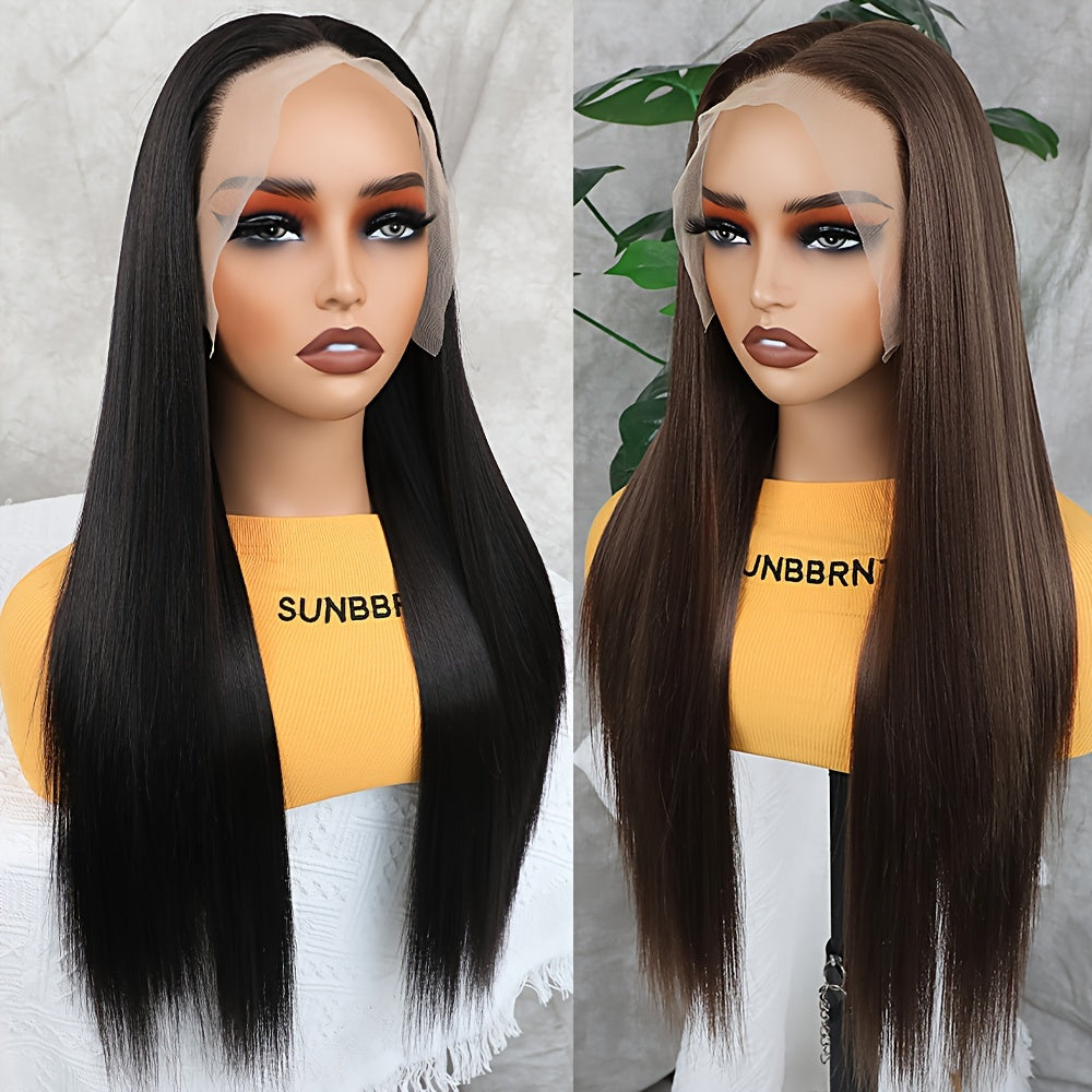 Luxe 28" Straight Synthetic Lace Front Wig-2