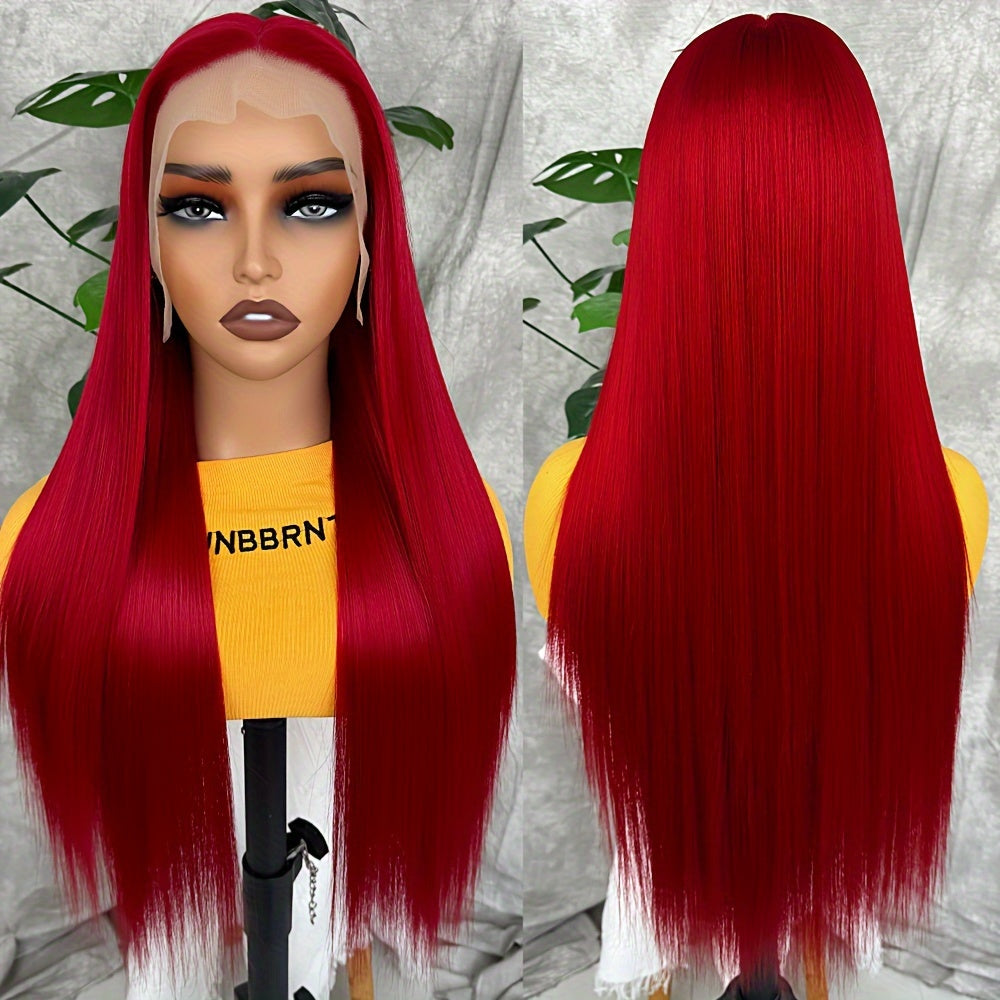 Luxe 28" Straight Synthetic Lace Front Wig-3