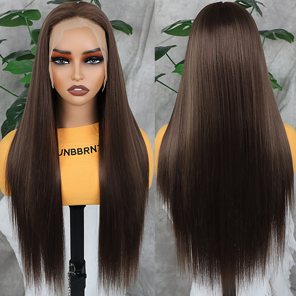 Luxe 28" Straight Synthetic Lace Front Wig-5
