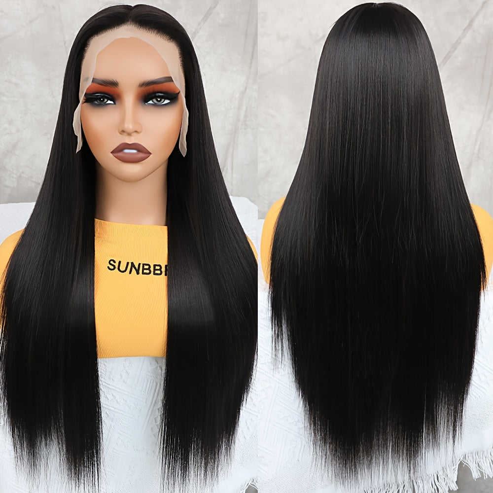 Luxe 28" Straight Synthetic Lace Front Wig-7