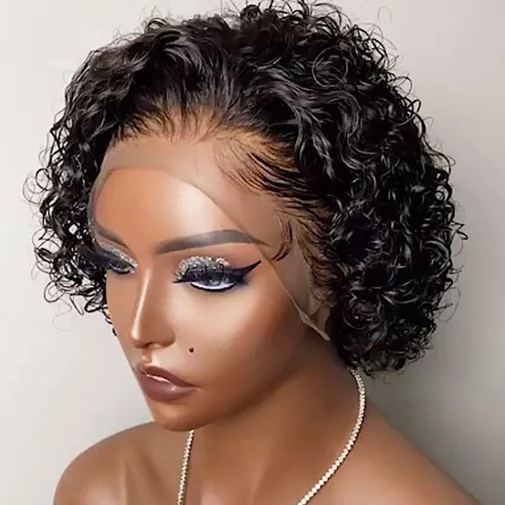 Pixie Cut Human Hair Lace Front Wig for Women