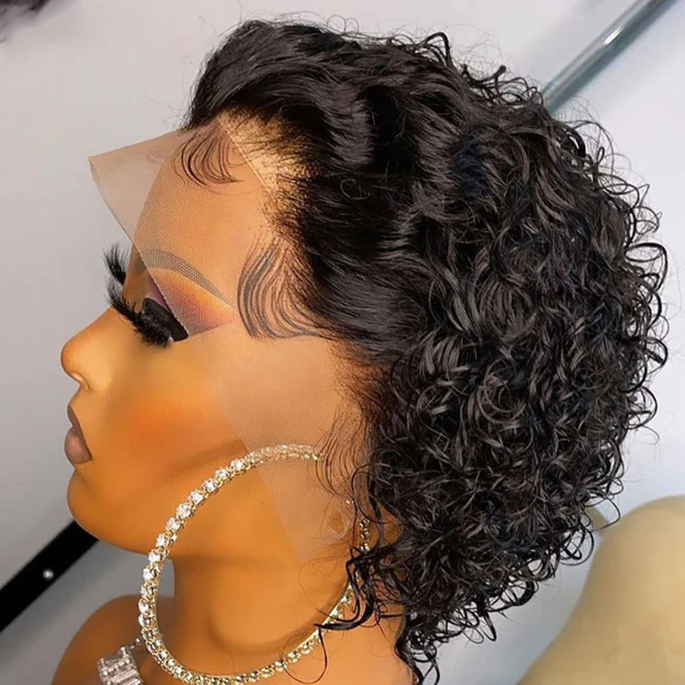 Pixie Cut Human Hair Lace Front Wig for Women