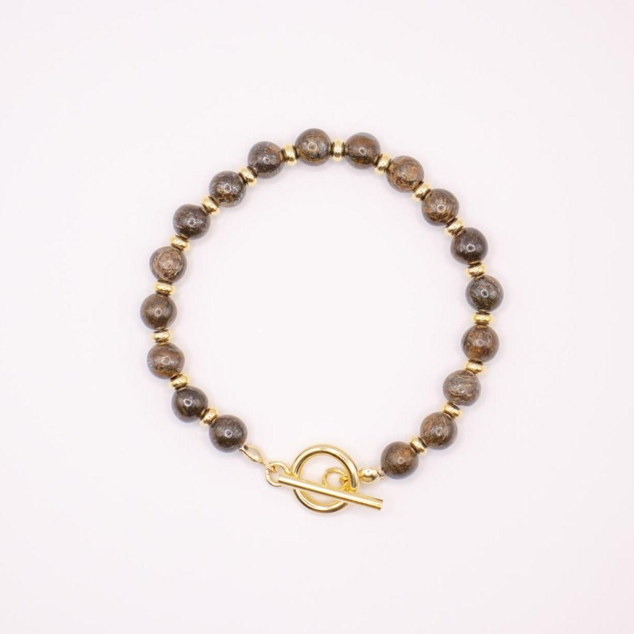 CIRCÉ | Bracelet en Bronzite et plaqué Or 18 et 24 carats