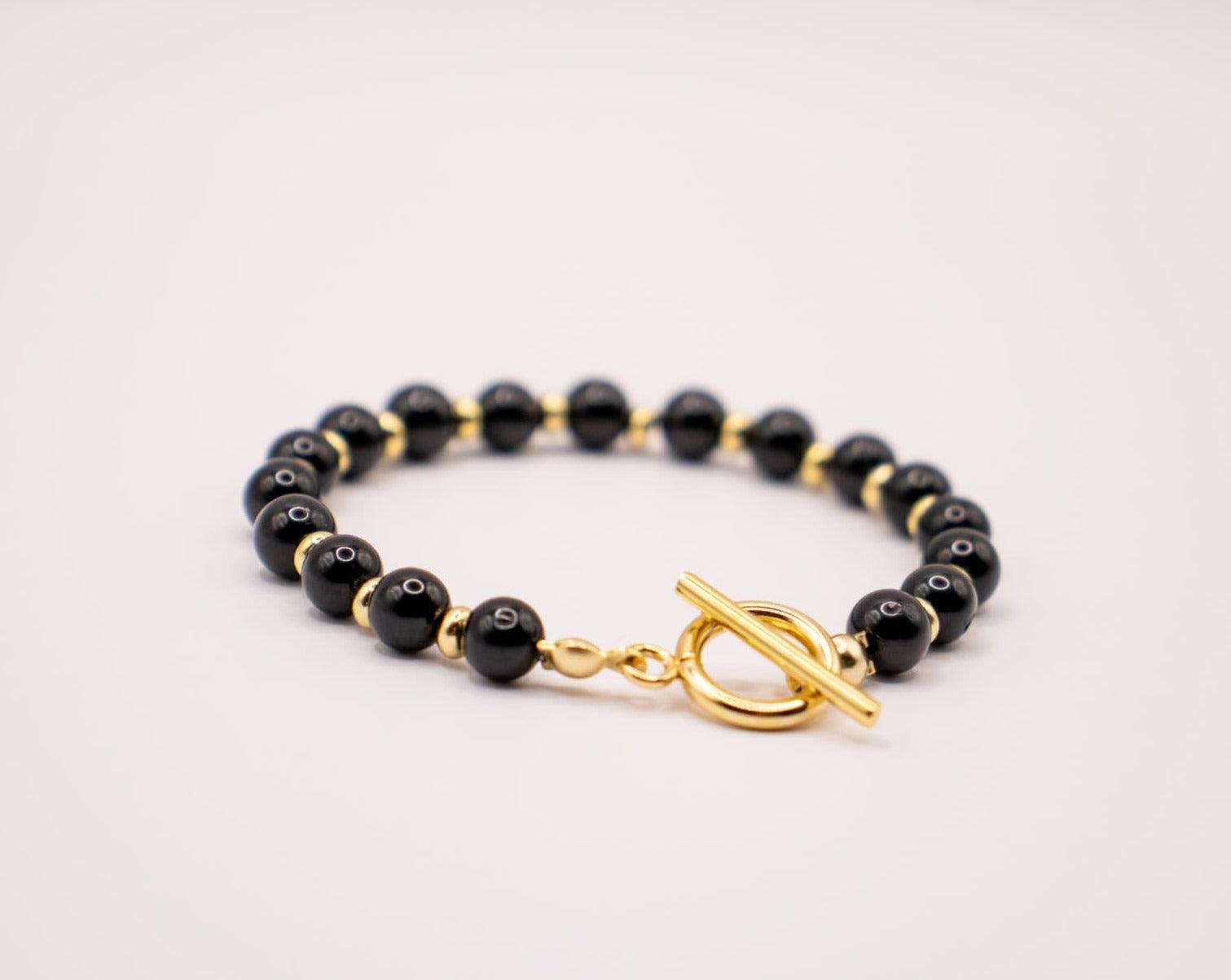 CIRCÉ | Bracelet en Tourmaline et acier inoxydable plaqué Or 18 carats