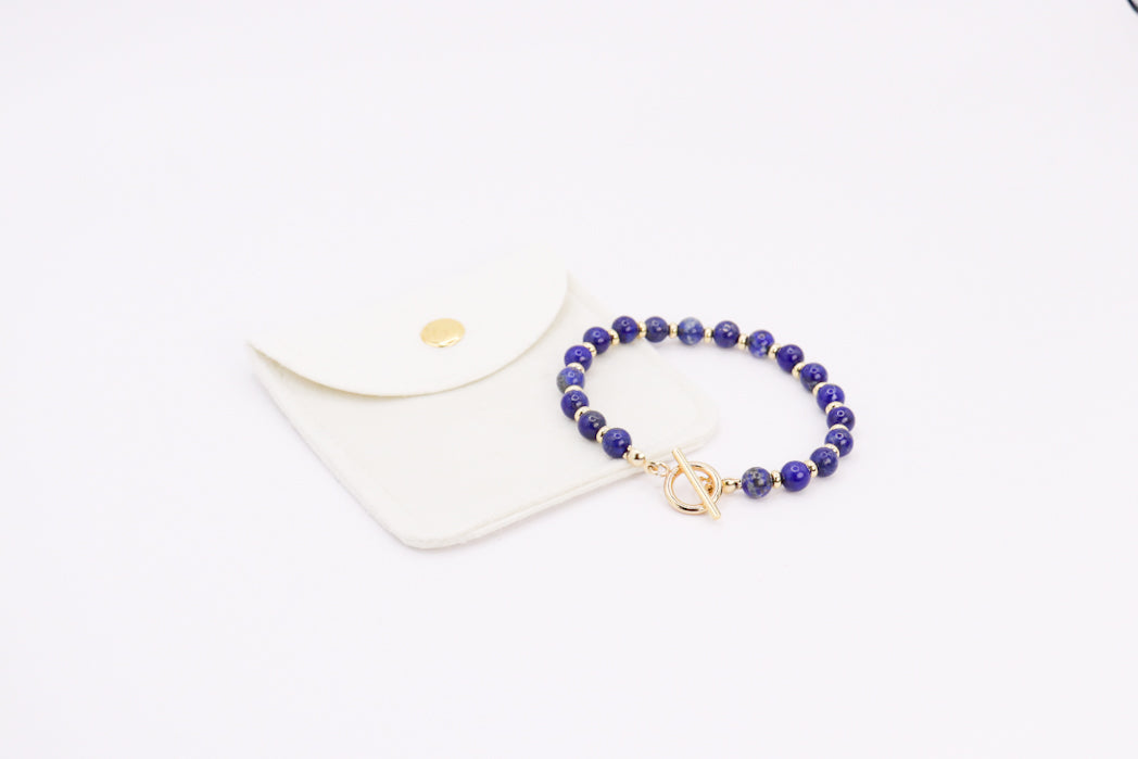 CIRCÉ | Bracelet en Quartz rose et acier inoxydable plaqué Or 18 carats