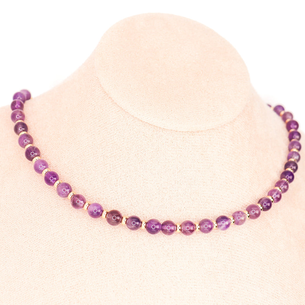 CIRCÉ | Collier en Améthyste et plaqué Or 18 et 24 carats