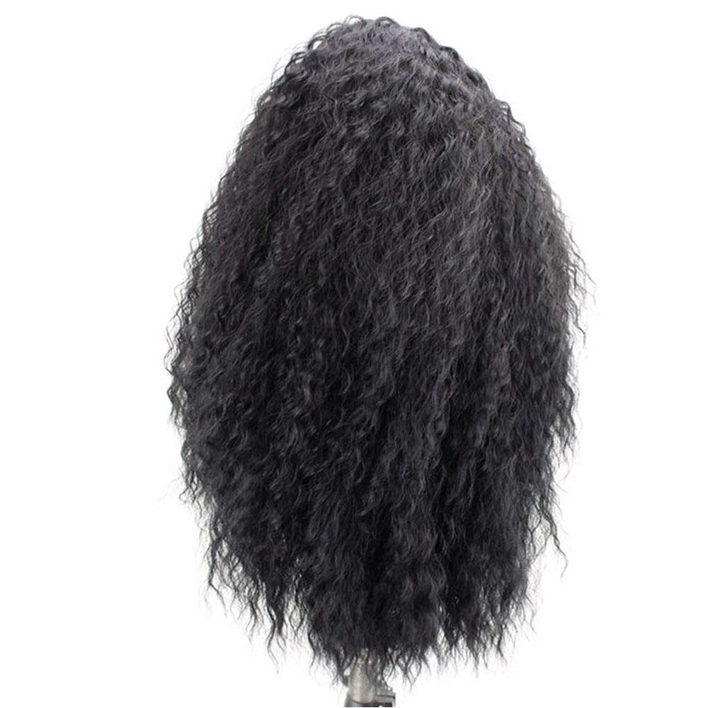 Copper Red Burgundy Black Synthetic Lace Front Wig with Baby Hair Long Afro kinky Curly Futura Wigs for Women-3