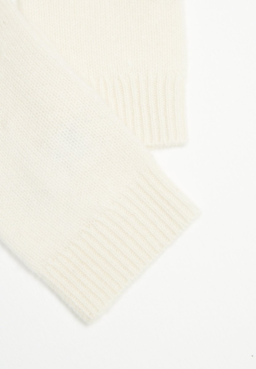Gants cachemire 4 fils écru - UNI 4