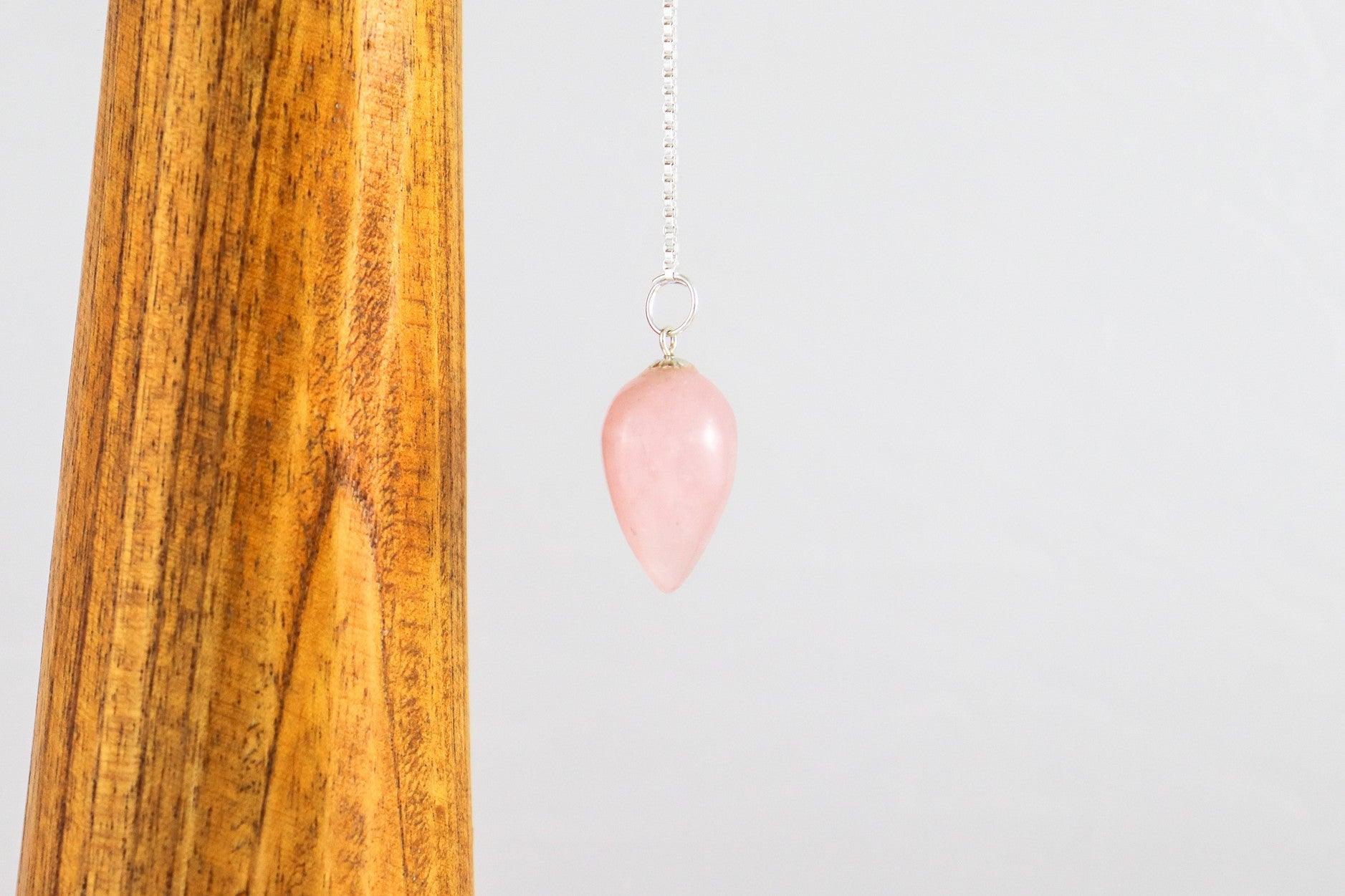 Pendule Goutte - Quartz rose
