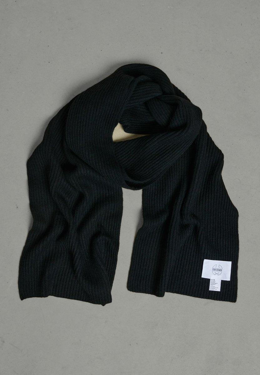 Écharpe cachemire 4 fils noir - UNI 10